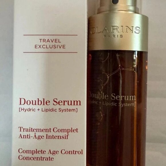 New Clarins Double Serum Hydric + Lipidic System 3.3 oz / 100ml – New Sealed NEW - Picture 2 of 3